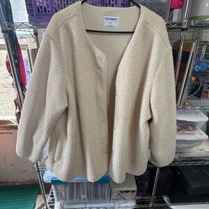Old Navy Women's Beige Teddy Jacket